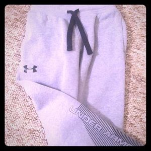 Under Armour- gray sweatpants. Youth, worn 2x